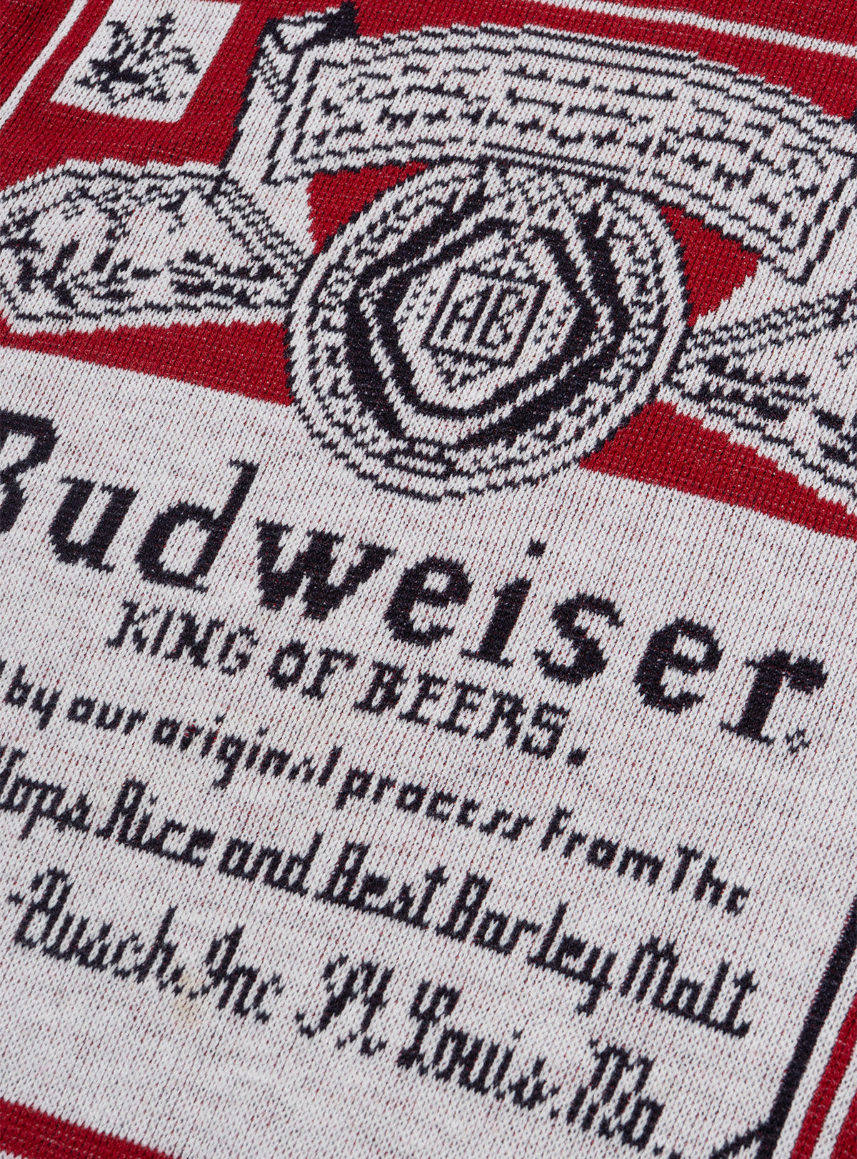 Vintage Budweiser Knit Sweater - Red | UNIF Clothing online