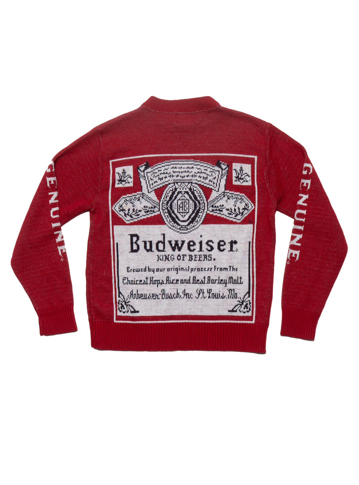 Vintage Budweiser Knit Sweater - Red | UNIF Clothing online