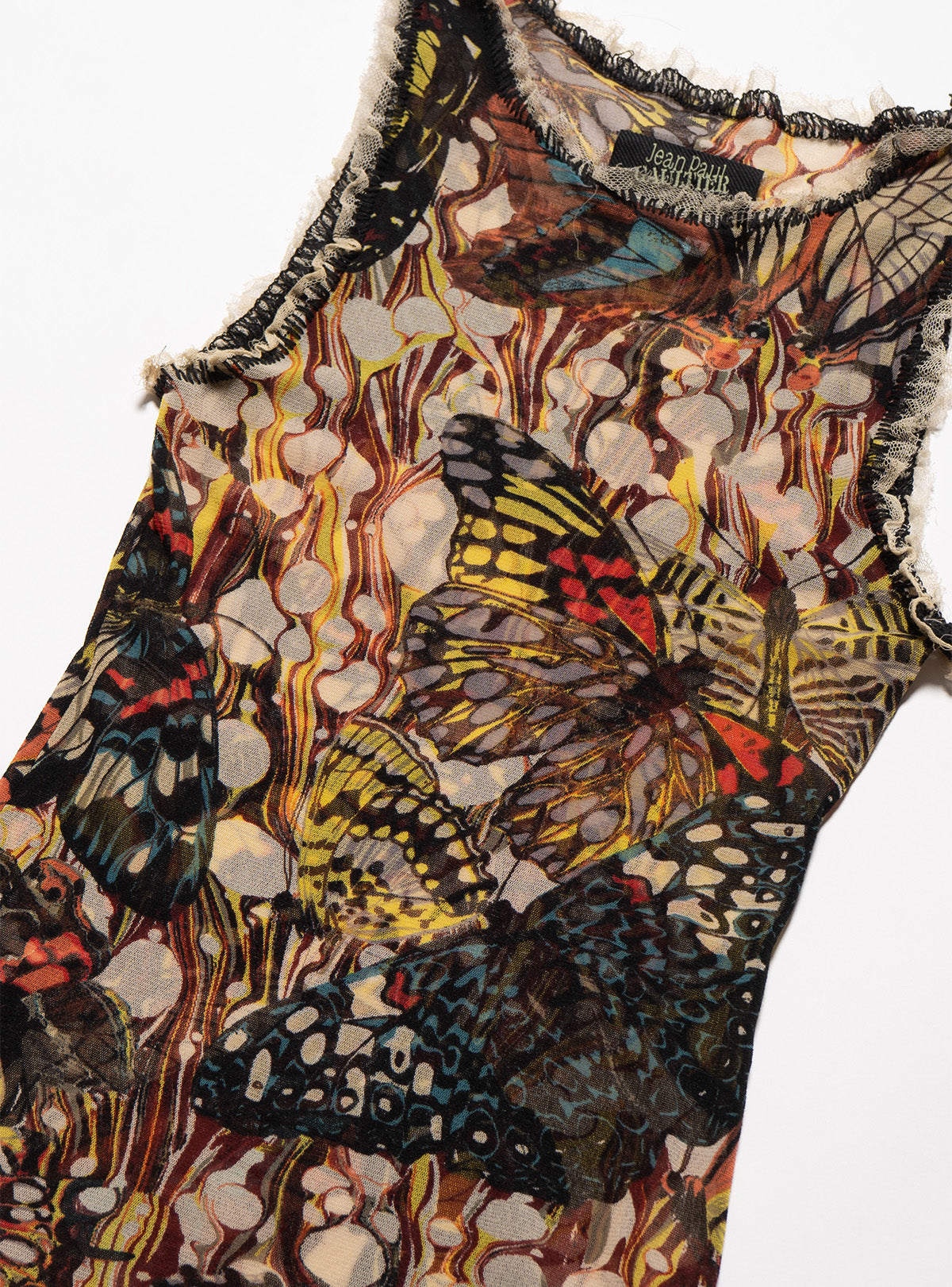 Vintage Jean Paul Gaultier Butterfly Mesh Tank - Multi | UNIF Clothing on Sale