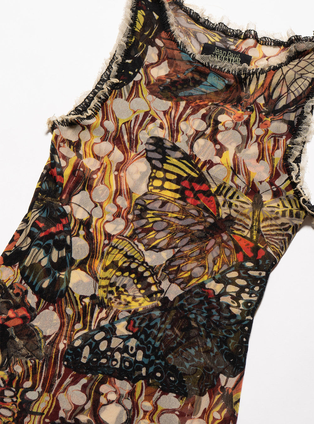 Vintage Jean Paul Gaultier Butterfly Mesh Tank - Multi | UNIF Clothing on Sale