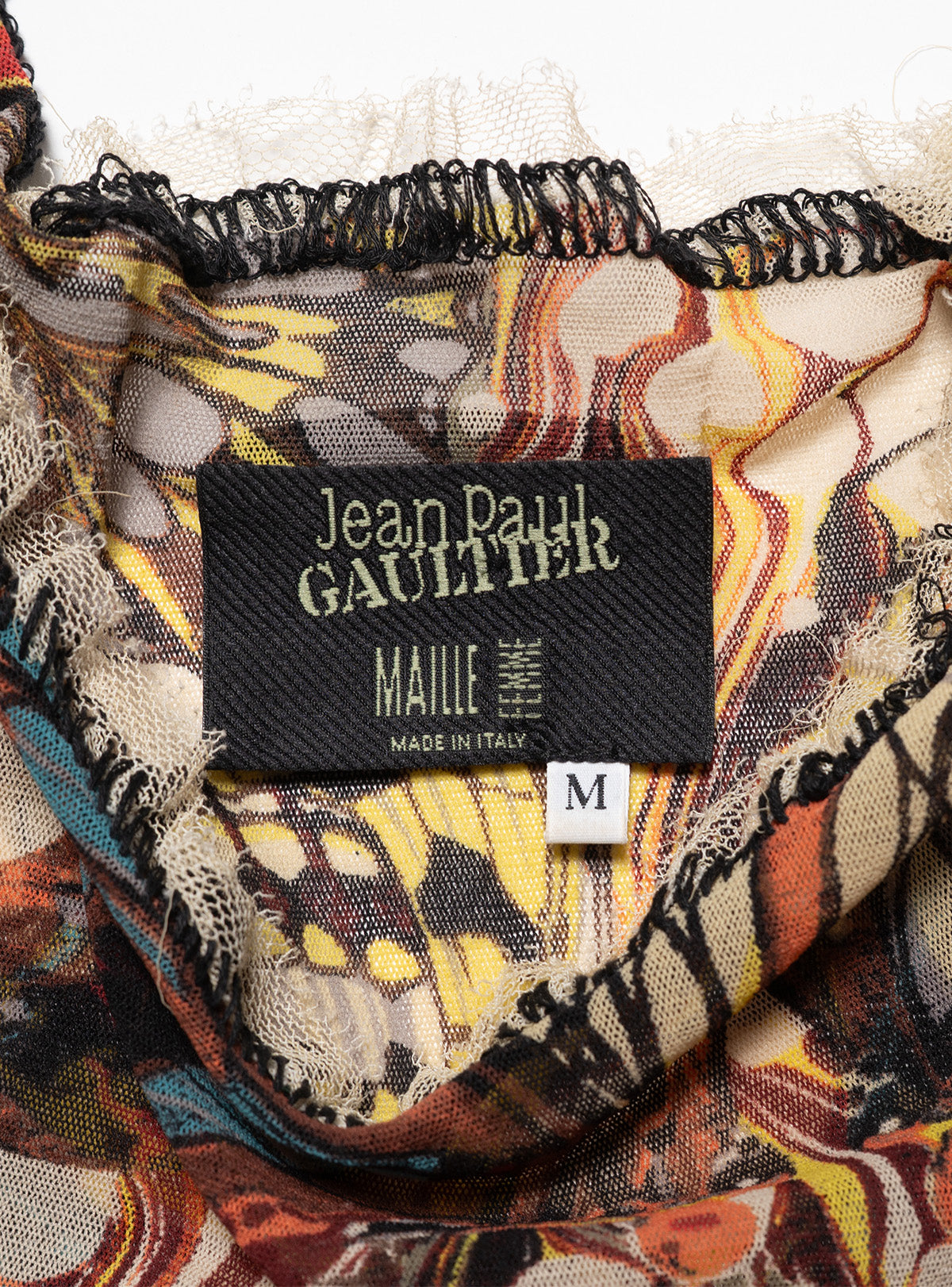 Vintage Jean Paul Gaultier Butterfly Mesh Tank - Multi | UNIF Clothing on Sale