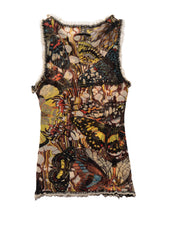 Vintage Jean Paul Gaultier Butterfly Mesh Tank - Multi | UNIF Clothing on Sale