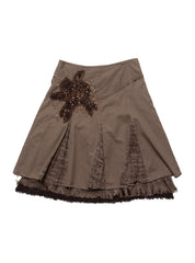 Vintage Vila Skirt - Brown | UNIF Clothing on Sale