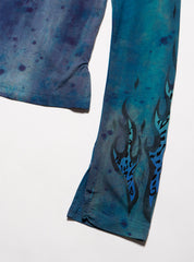 Vintage Fang Flame Top - Blue | UNIF Clothing discount