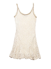 Vintage Betsy Johnson Cream Lace Mini Dress - Beige | UNIF Clothing outlet