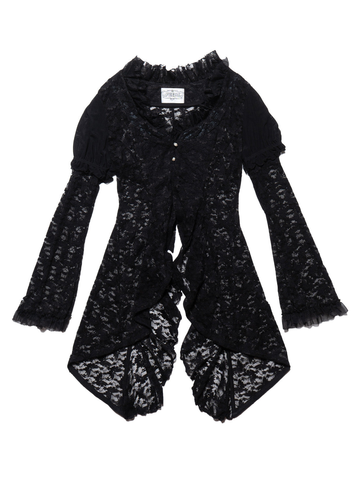 Vintage Frill by h.naoto Bolero Lace Cardigan - Black | UNIF Clothing online shop