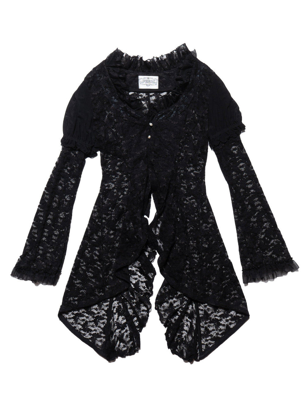 Vintage Frill by h.naoto Bolero Lace Cardigan - Black | UNIF Clothing online shop