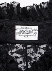 Vintage Frill by h.naoto Bolero Lace Cardigan - Black | UNIF Clothing online shop