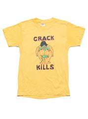 Vintage Crack Kills Tee - Yellow | UNIF Clothing on Sale