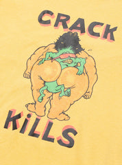 Vintage Crack Kills Tee - Yellow | UNIF Clothing on Sale
