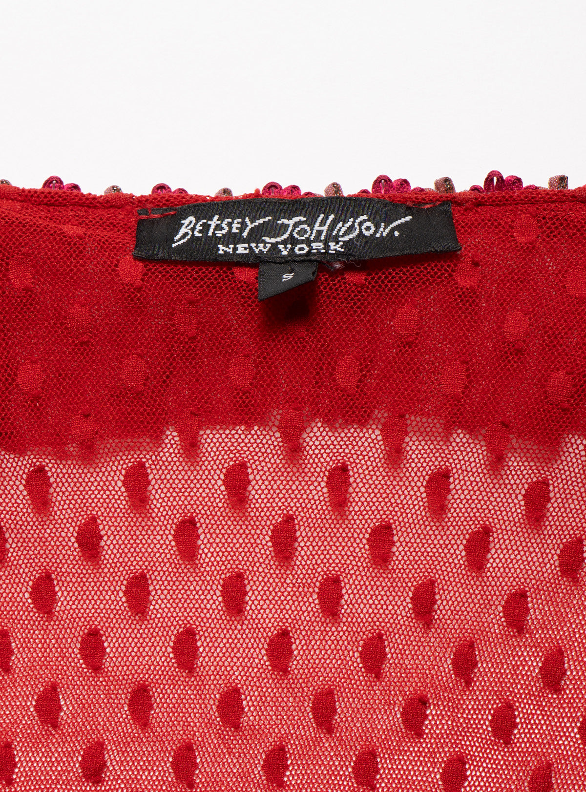 Vintage Betsy Johnson Red Mesh Scoop Neck Top - Red | UNIF Clothing online