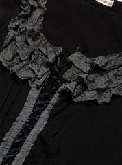 Vintage Jojoba Frill Top - Black | UNIF Clothing discount