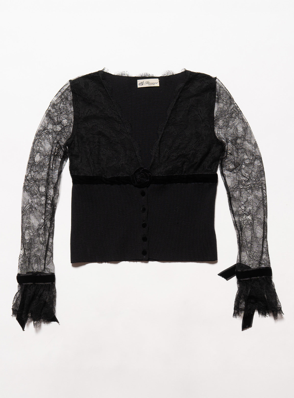 Vintage Blumarine lace Rose Sweater - Black | UNIF Clothing near me