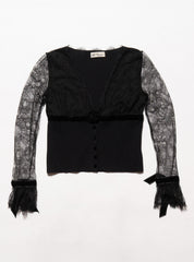 Vintage Blumarine lace Rose Sweater - Black | UNIF Clothing near me