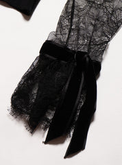 Vintage Blumarine lace Rose Sweater - Black | UNIF Clothing near me