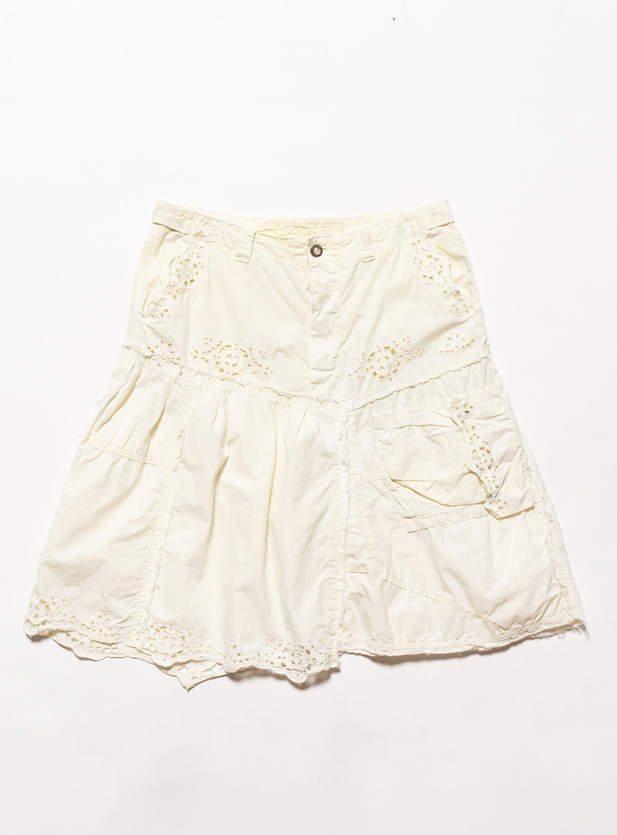 Vintage DA-NANG Yellow Eyelet Skirt - Yellow | UNIF Clothing for Sale