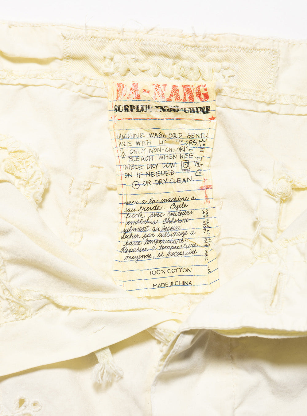 Vintage DA-NANG Yellow Eyelet Skirt - Yellow | UNIF Clothing for Sale
