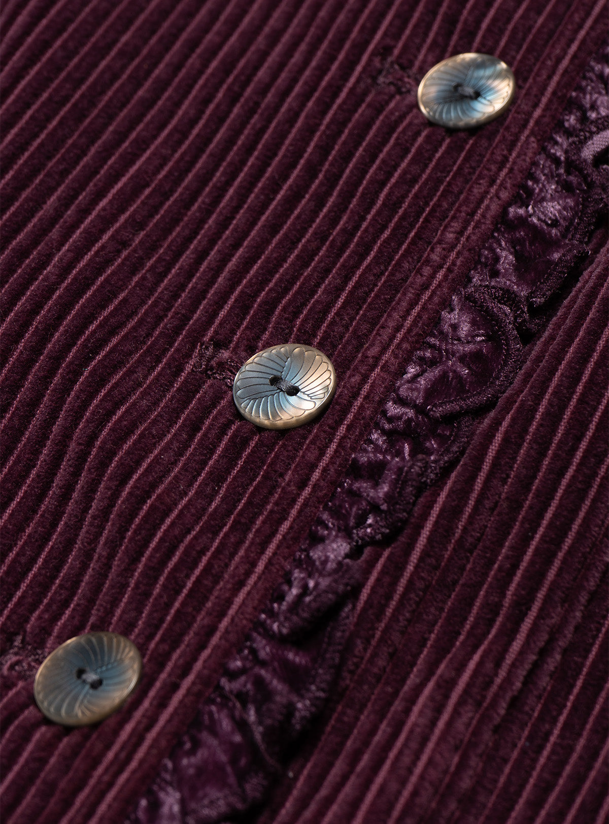Vintage H Moser Frill Top - Purple | UNIF Clothing online