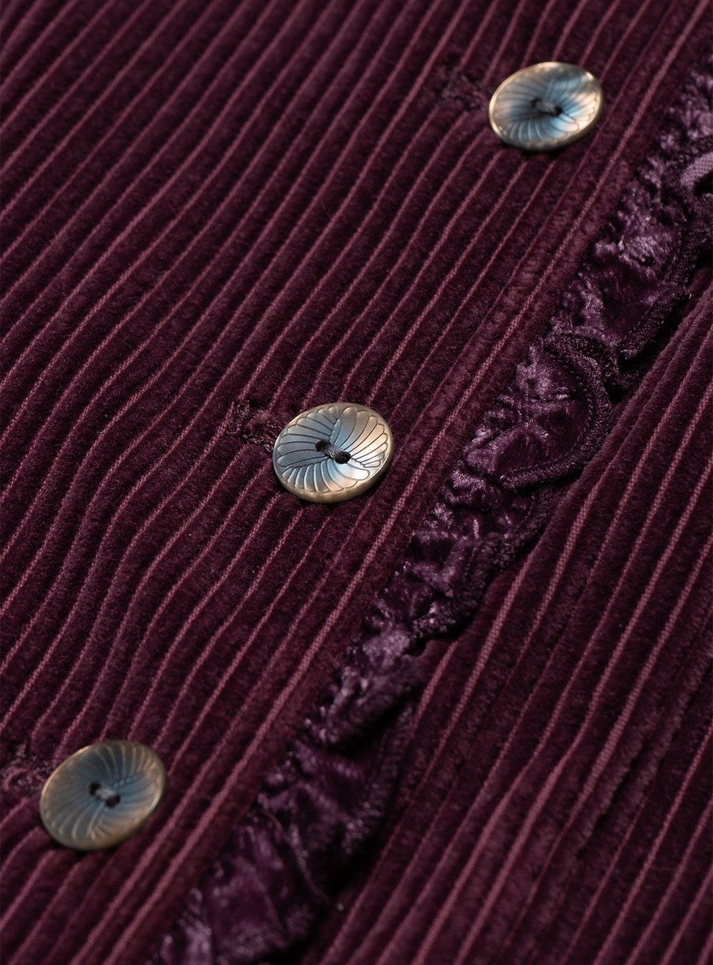 Vintage H Moser Frill Top - Purple | UNIF Clothing online