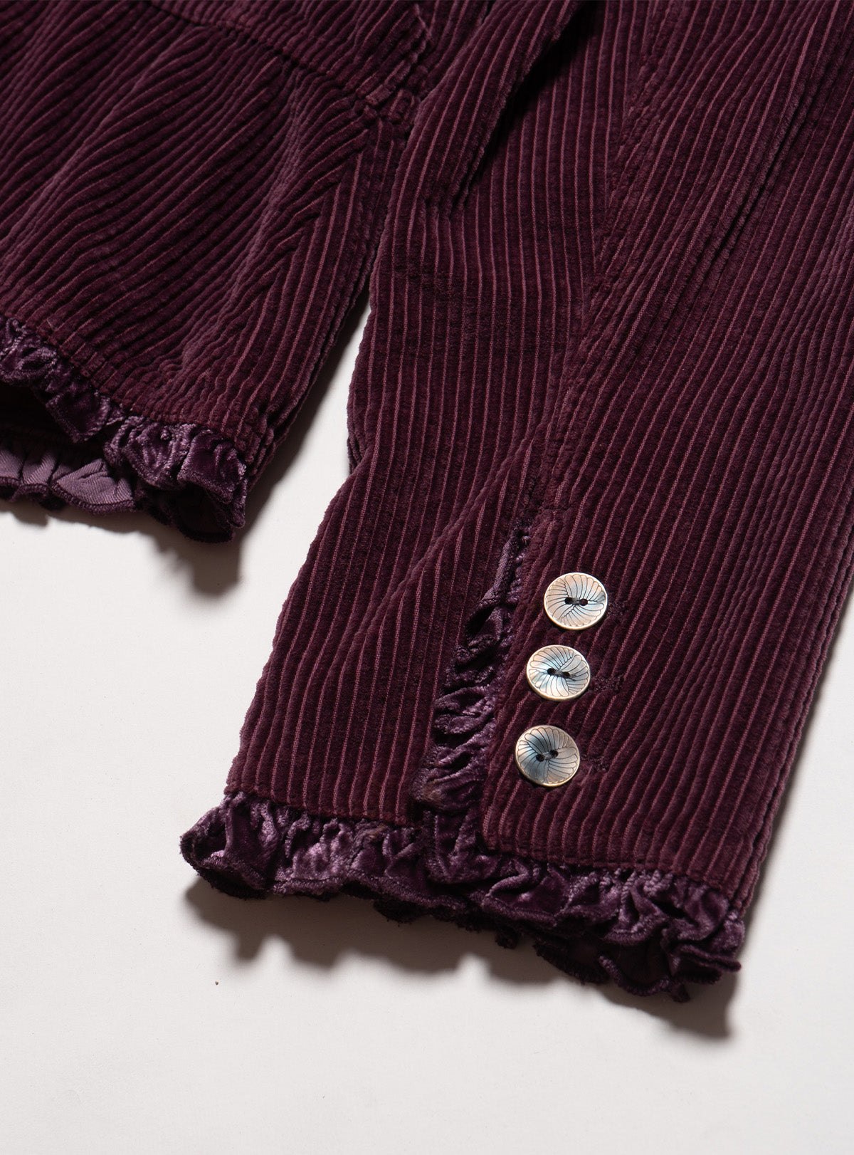 Vintage H Moser Frill Top - Purple | UNIF Clothing online