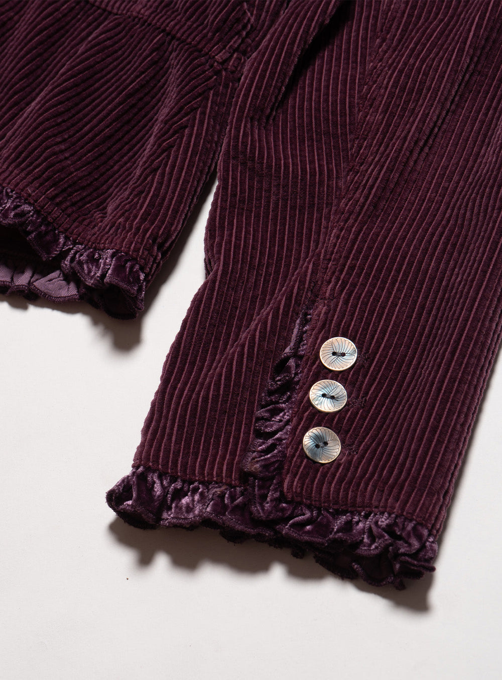 Vintage H Moser Frill Top - Purple | UNIF Clothing online
