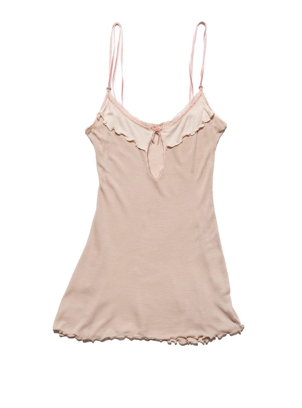 Vintage Delicate Dusty Beige/Pink Rose Tank - Beige | UNIF Clothing outlet