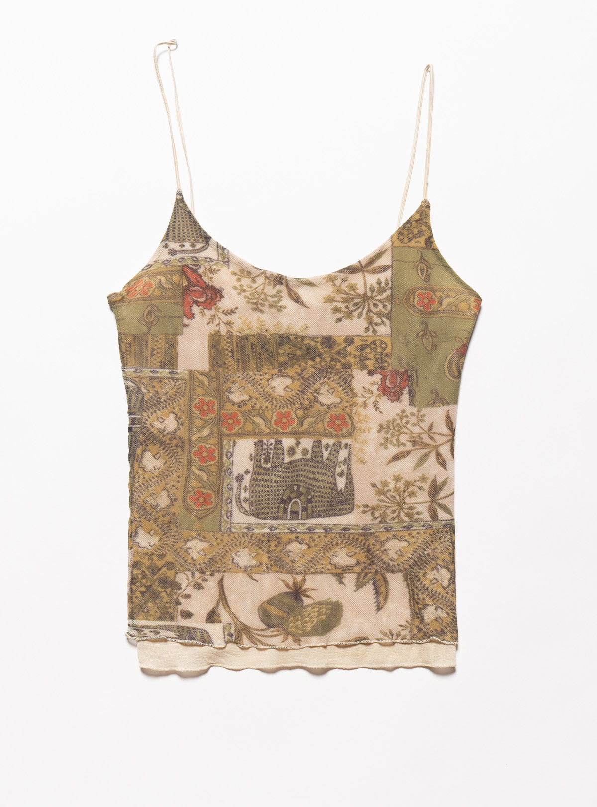 Vintage Weston Wear Mesh Print Spaghetti Tank - Multi | UNIF Clothing online shop