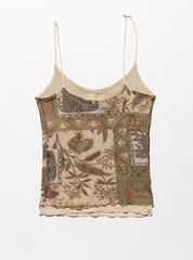 Vintage Weston Wear Mesh Print Spaghetti Tank - Multi | UNIF Clothing online shop