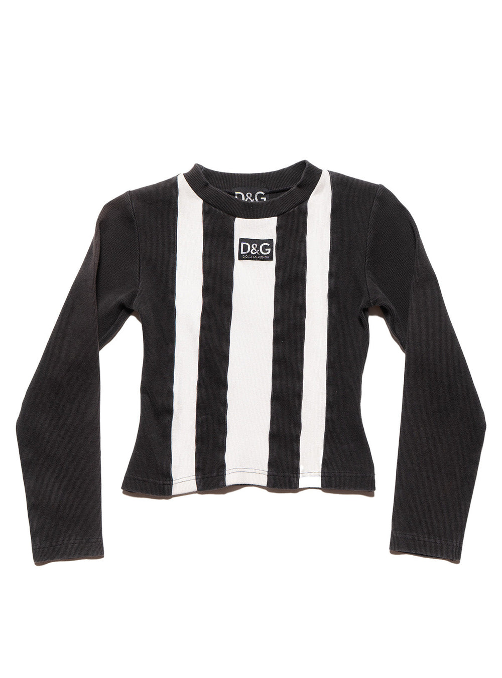 Vintage D&G & Striped Longsleeve Top - Black / White | UNIF Clothing online shop