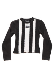 Vintage D&G & Striped Longsleeve Top - Black / White | UNIF Clothing online shop