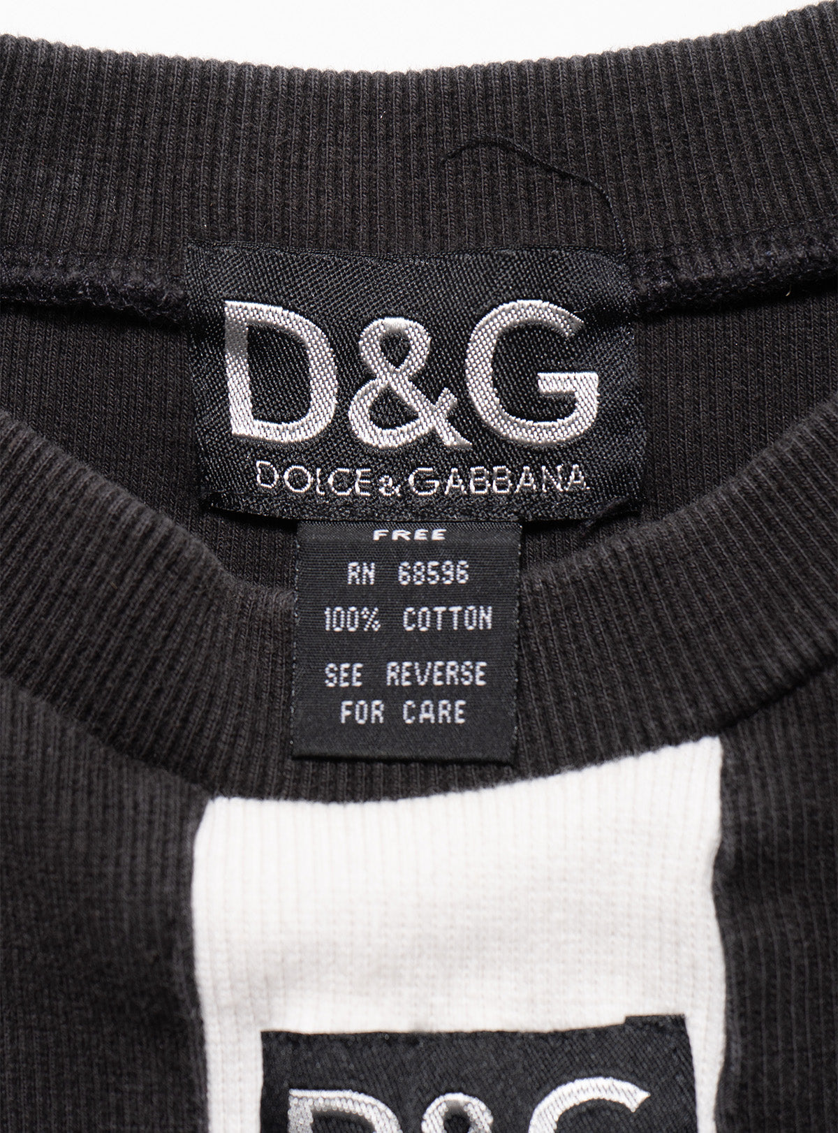Vintage D&G & Striped Longsleeve Top - Black / White | UNIF Clothing online shop