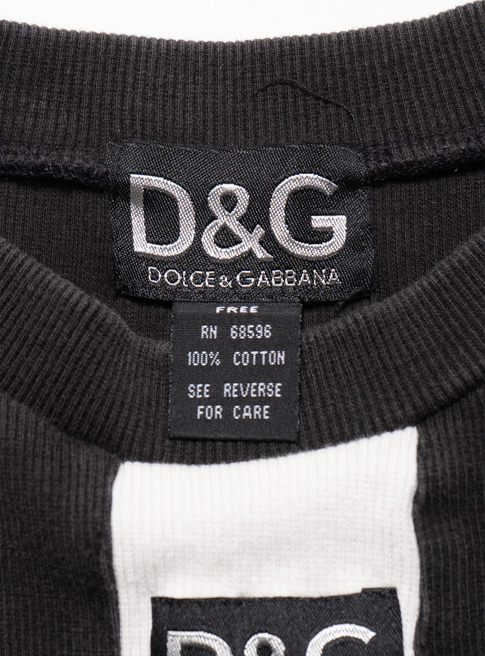 Vintage D&G & Striped Longsleeve Top - Black / White | UNIF Clothing online shop