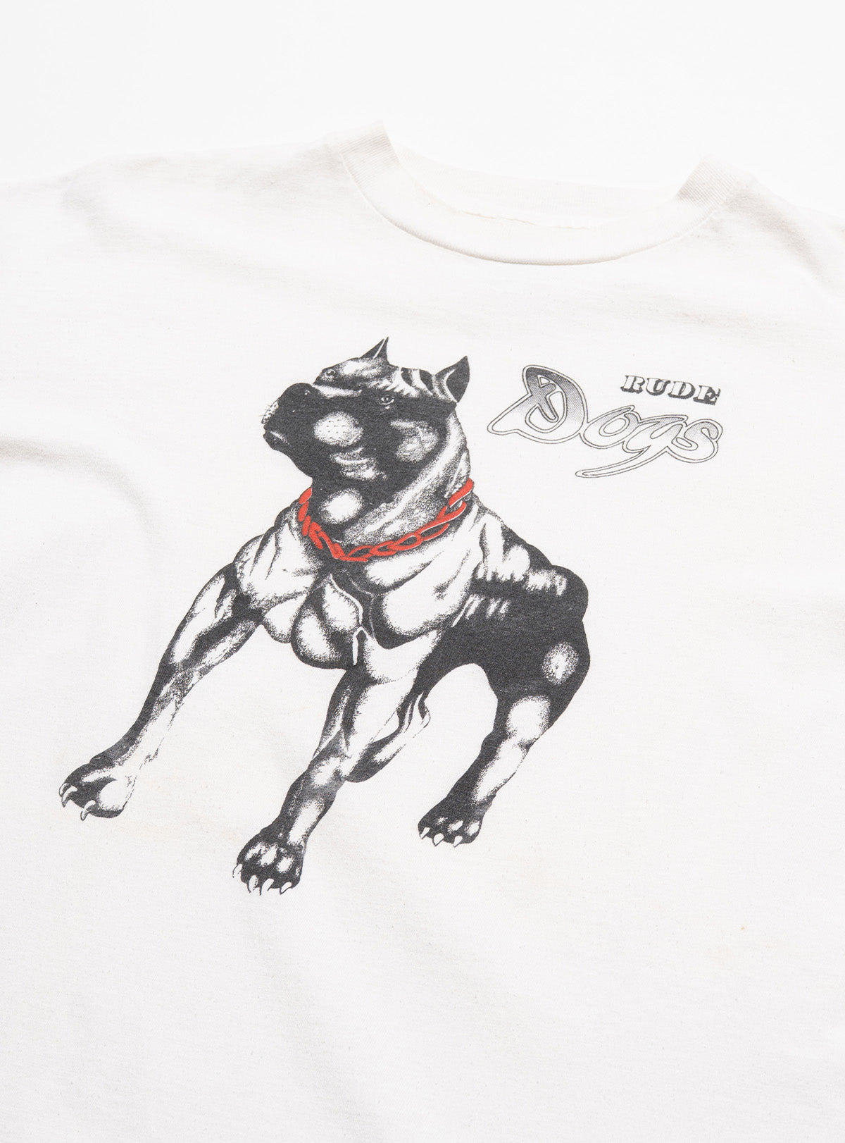 Vintage Rude Dogs Tee - White | UNIF Clothing discount