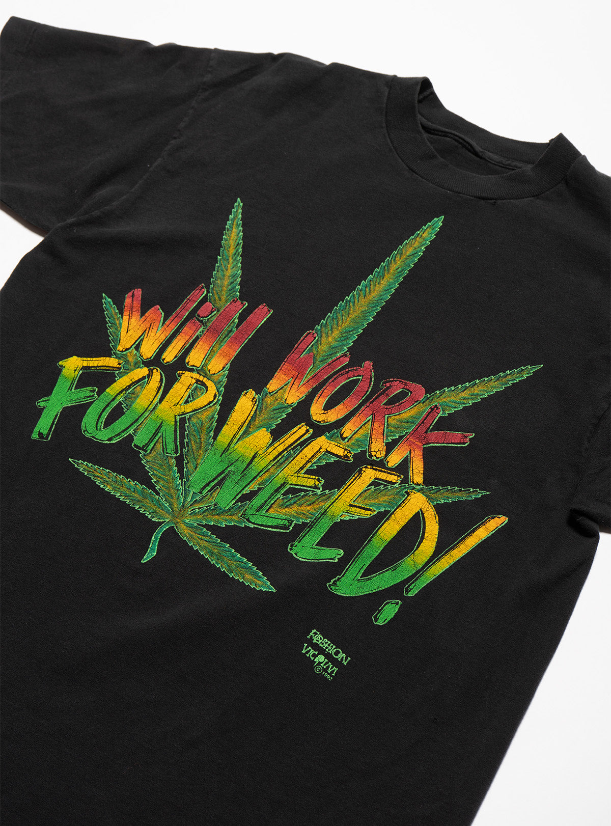 Vintage Will Work For Weed Tee - Black | UNIF Clothing near me