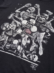 Vintage Fashion Victim Skeleton Football Tee - Black | UNIF Clothing online