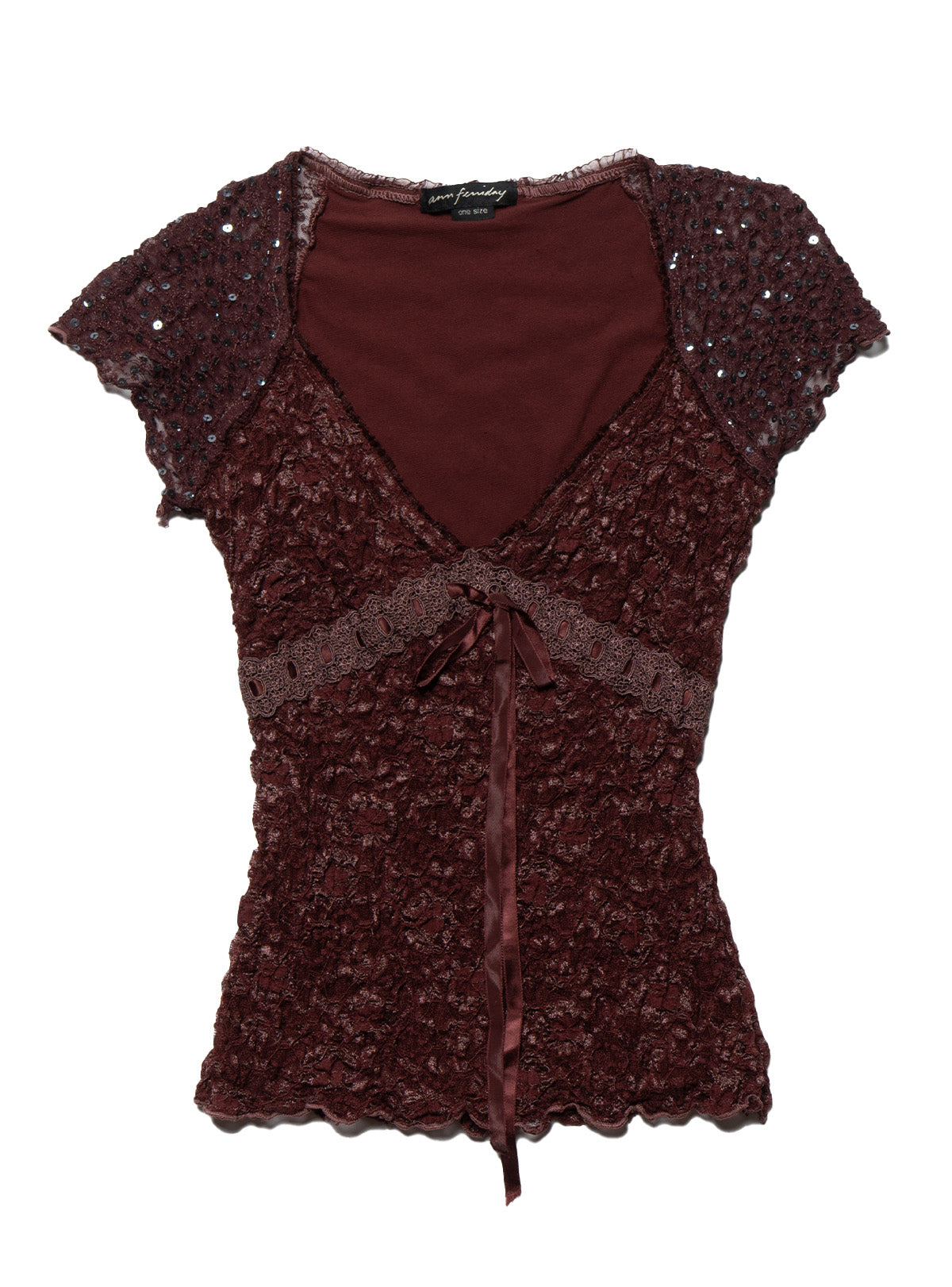 Vintage Ann Ferriday Top - Wine | UNIF Clothing discount