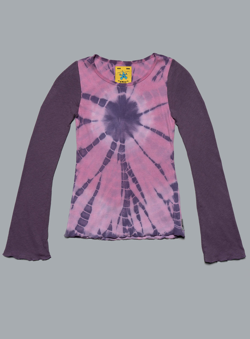 Lumen Long Sleeve Top - Purple/Pink Tie Dye | UNIF Clothing for Sale