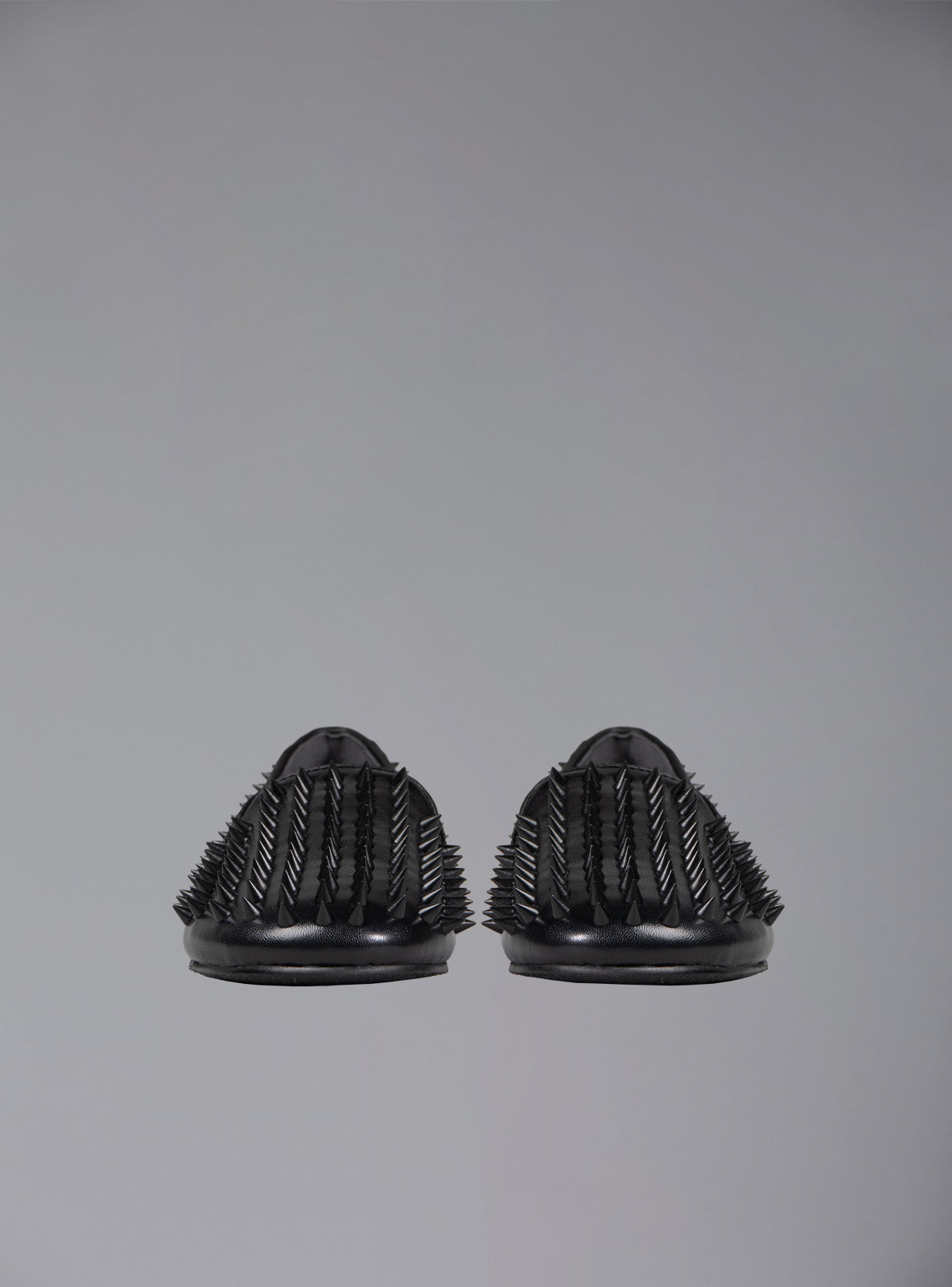 UNIF Hellraiser spiked slip on loafer in tonal on colorway. - Black/Black | UNIF Clothing online