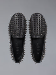 The UNIF Hellraiser spiked flats - Black/Silver | UNIF Clothing Sale