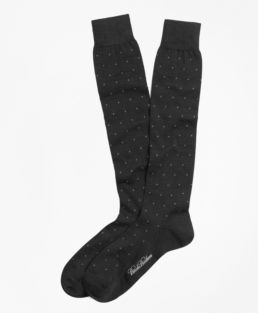 Brooks Brothers Men Merino Wool Big Dot Over-the-Calf Dress Socks