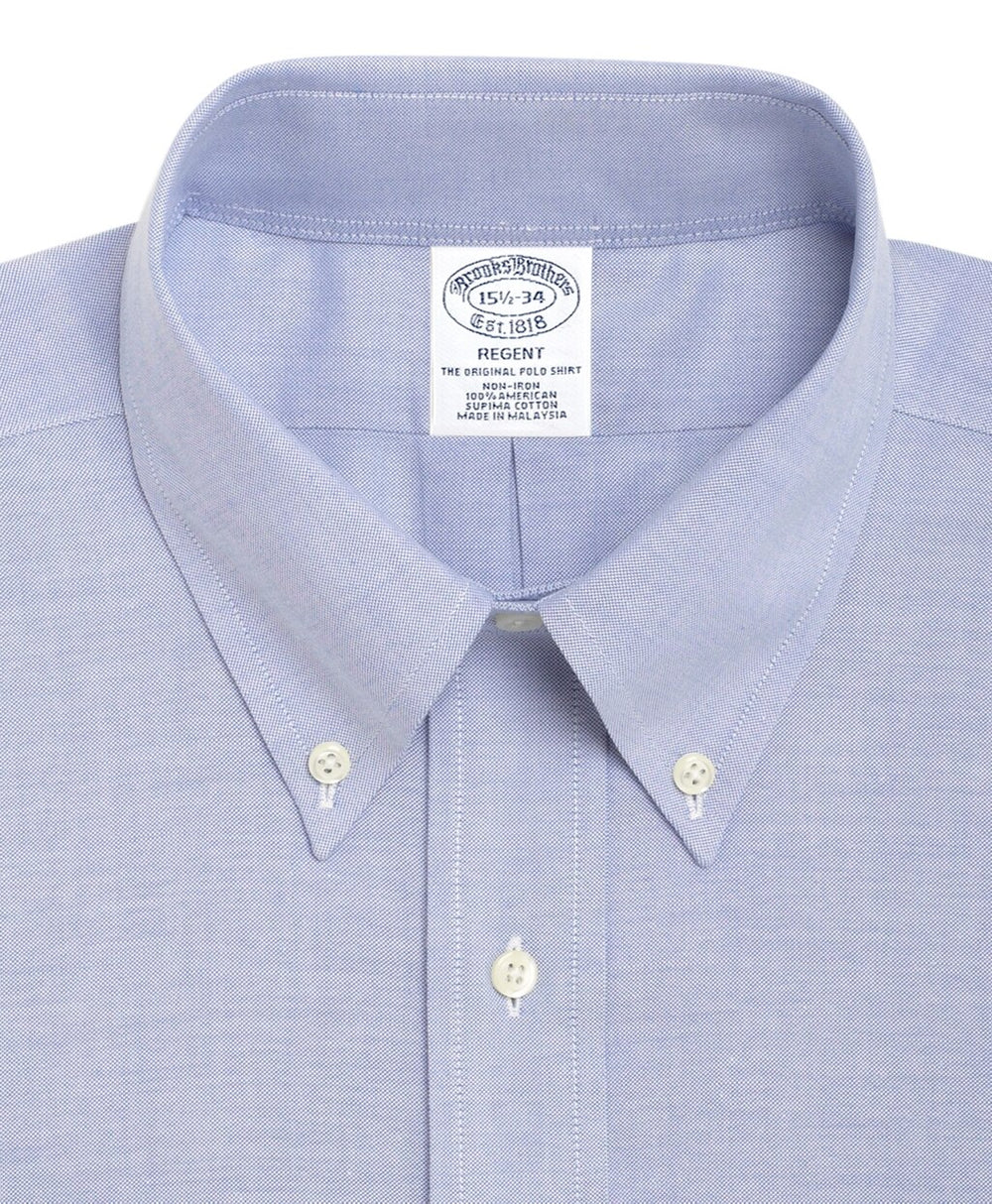 Brooks Brothers Men BrooksCool® Regent Fitted Dress Shirt, Non-Iron Button-Down Collar