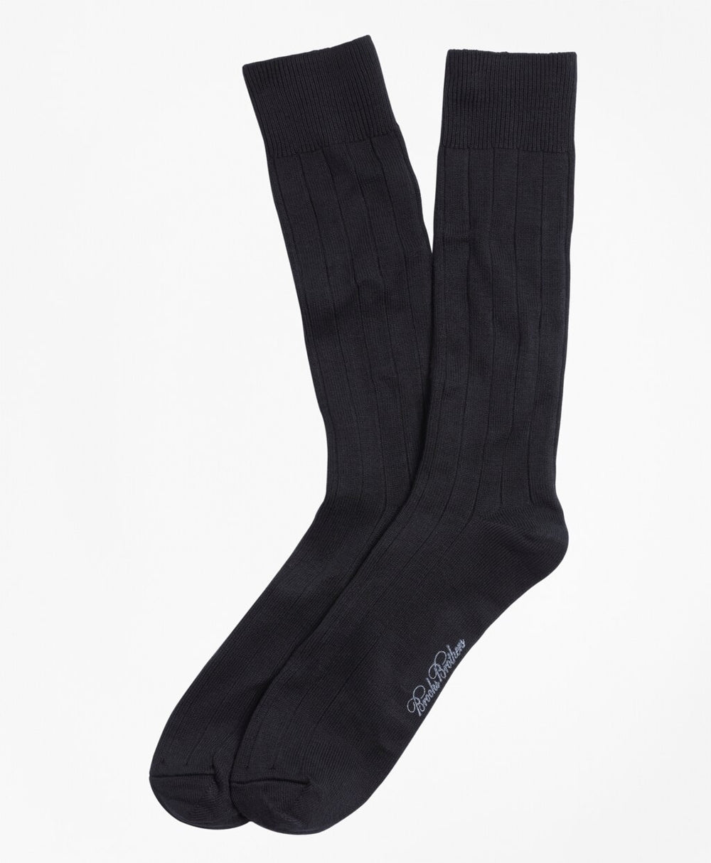 Brooks Brothers Men Ribbed Crew Socks