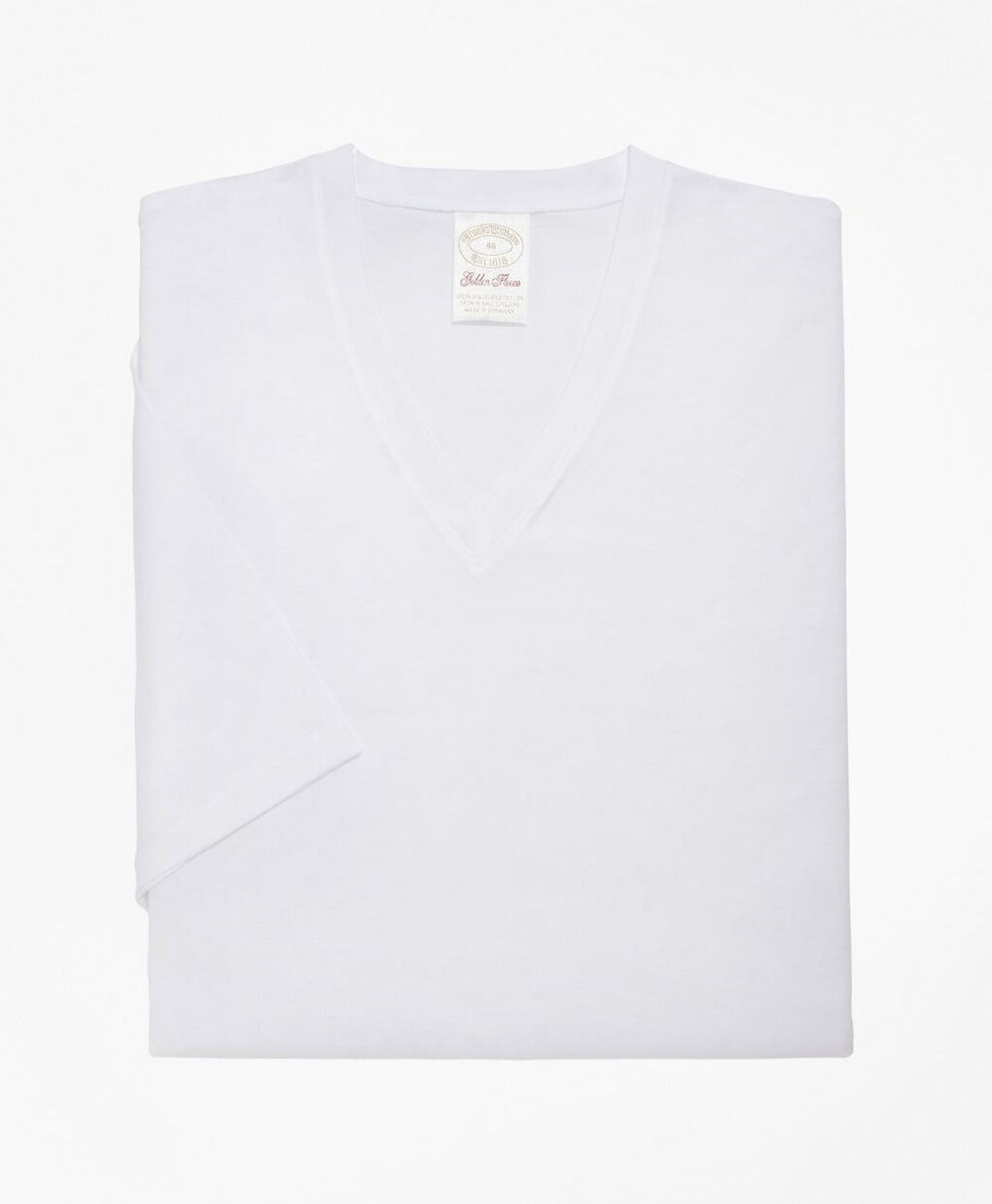 Brooks Brothers Men Sea Island  V-Neck Tee