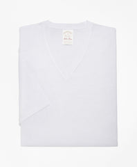 Brooks Brothers Men Sea Island  V-Neck Tee