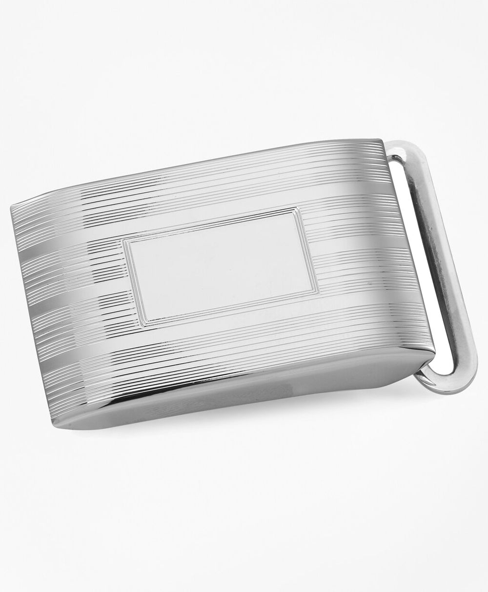 Brooks Brothers Men Sterling Engravable Plaque Buckle