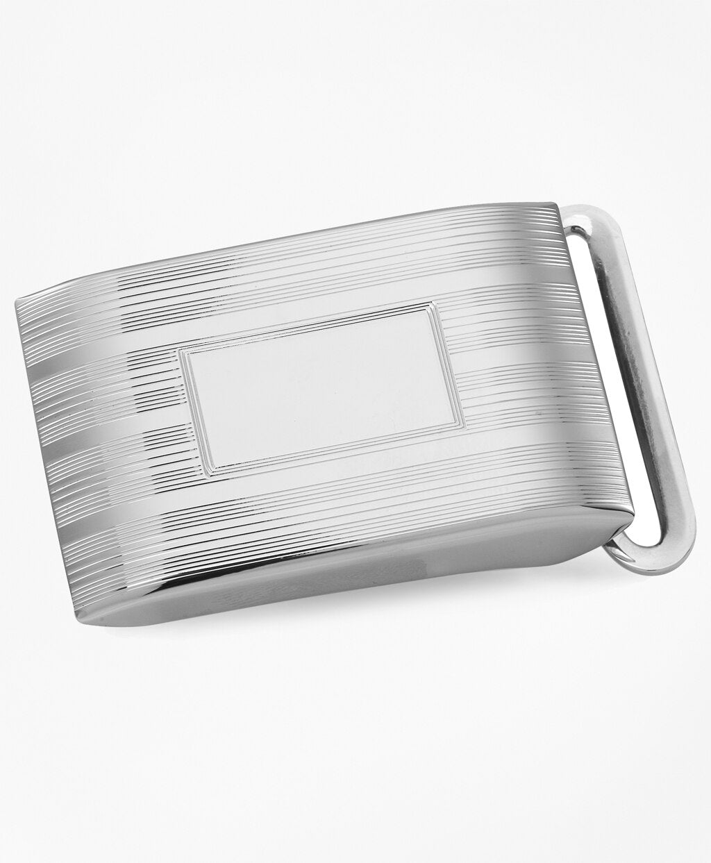 Brooks Brothers Men Sterling Engravable Plaque Buckle