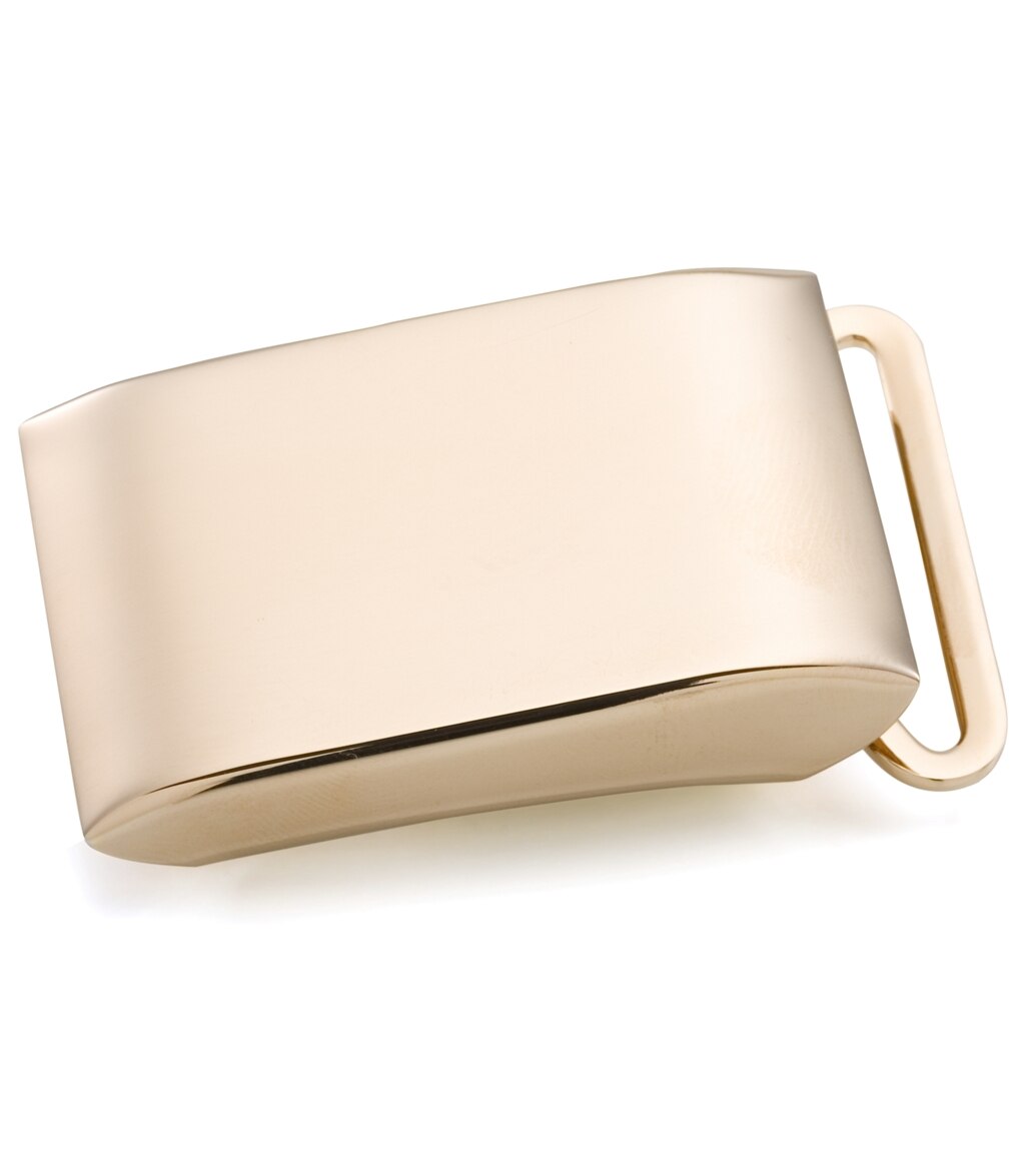Brooks Brothers Men Gold Plated Sterling Plain Plaque Buckle