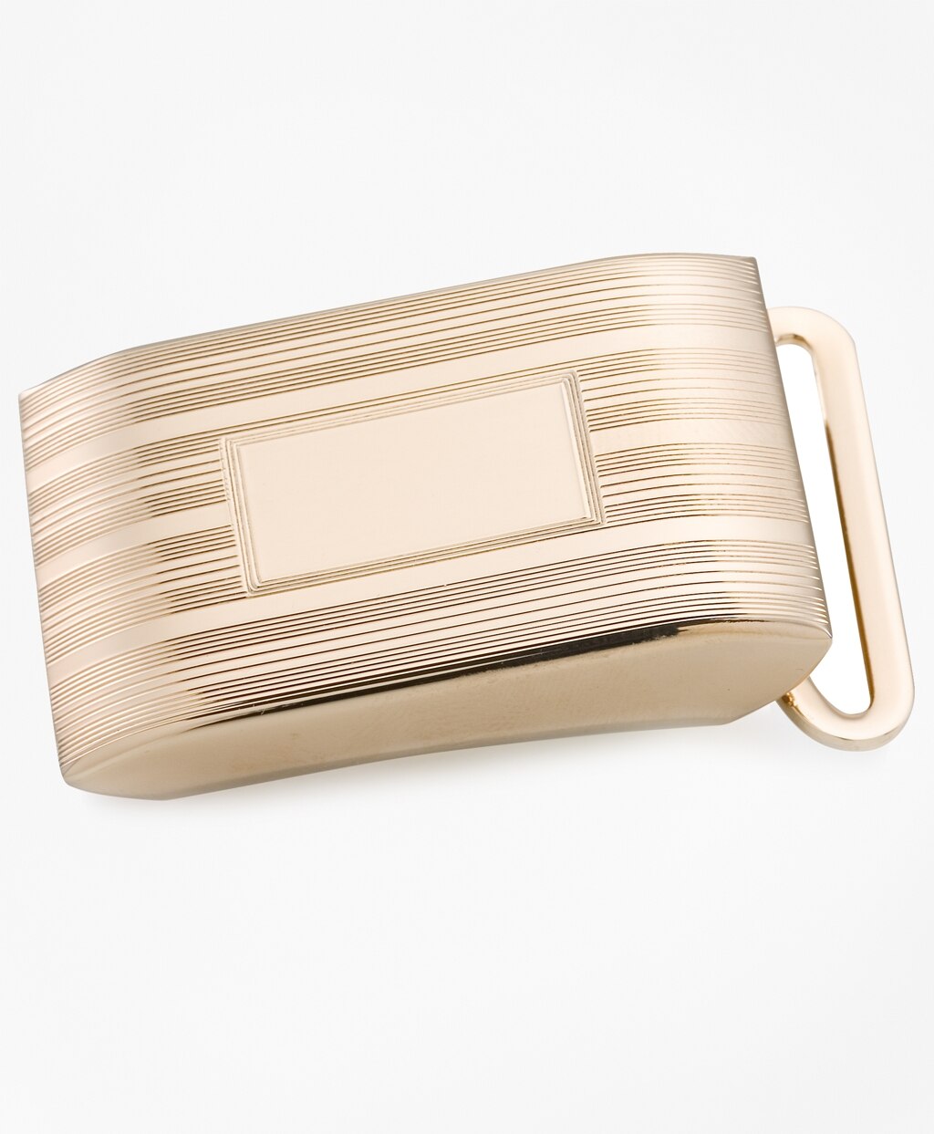 Brooks Brothers Men Gold Plated Sterling Engravable Plaque Buckle