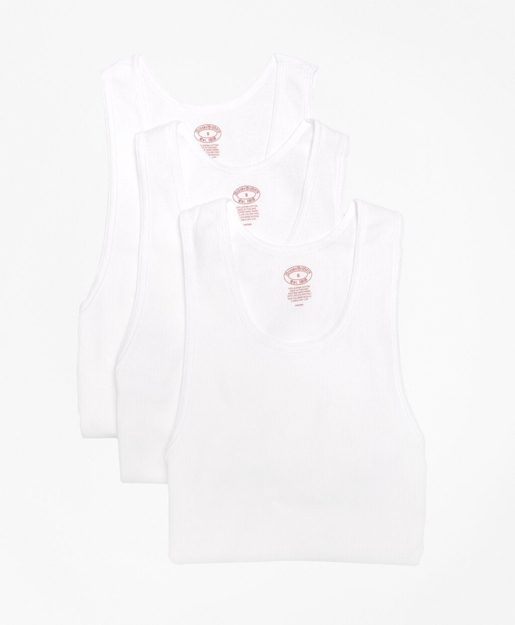 Brooks Brothers Men Supima® Cotton Athletic Tank Undershirt - Three Pack