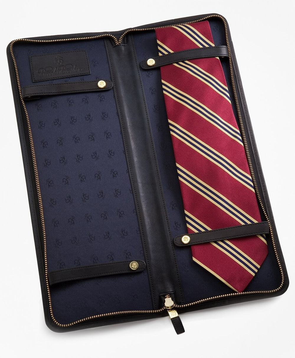 Brooks Brothers Men Leather Tie Case